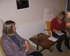 Akashic consultant Alison King assists Elizabeth Chadwick with her research