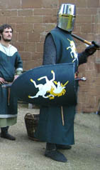 Medieval Knight in chain mail and helm