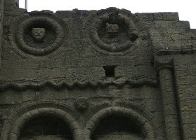 A photo of the ornate wall detail at Castle Rising in Norfolk